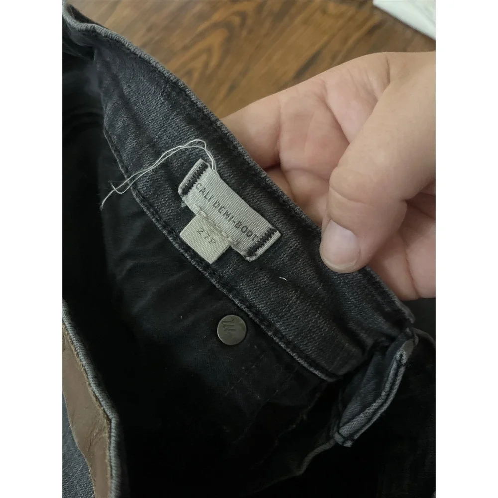 Madewell Cali Demi Boot Women's 27p Black Stretch Denim Bootcut Jeans High Rise